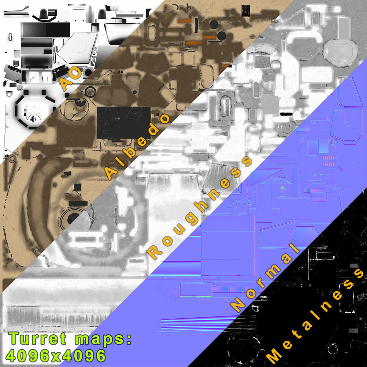 M2A2 Bradley Low-poly 3D model_16