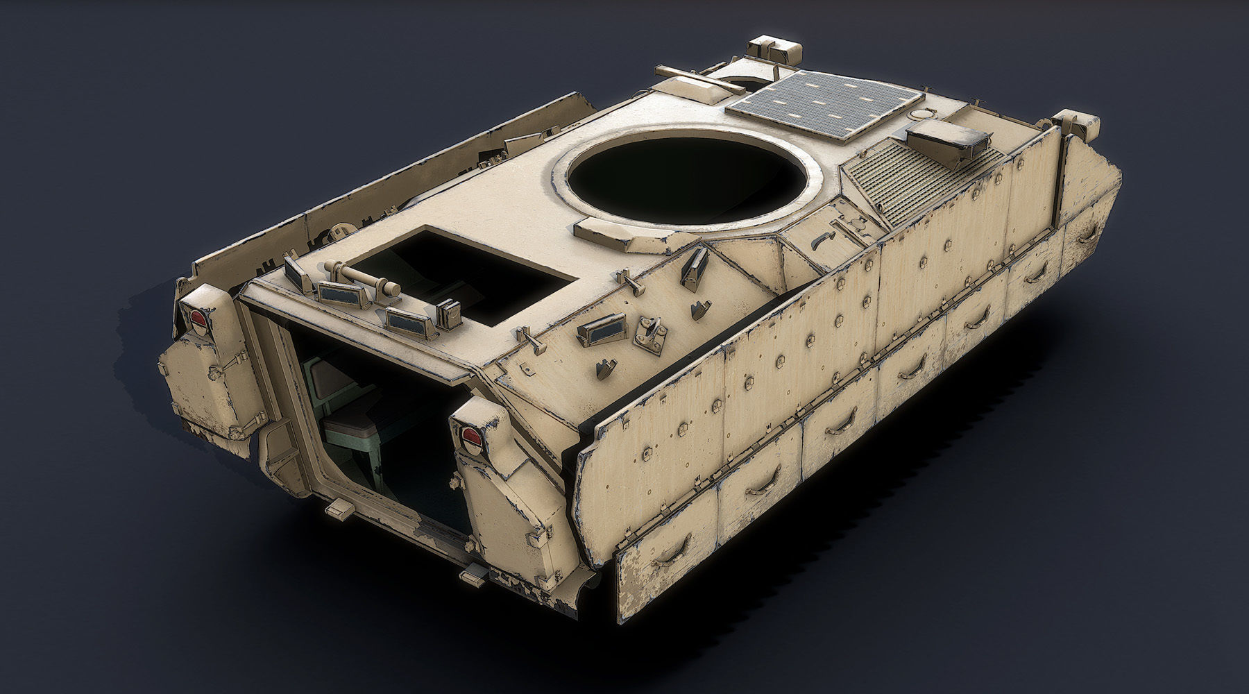 M2A2 Bradley Low-poly 3D model_12