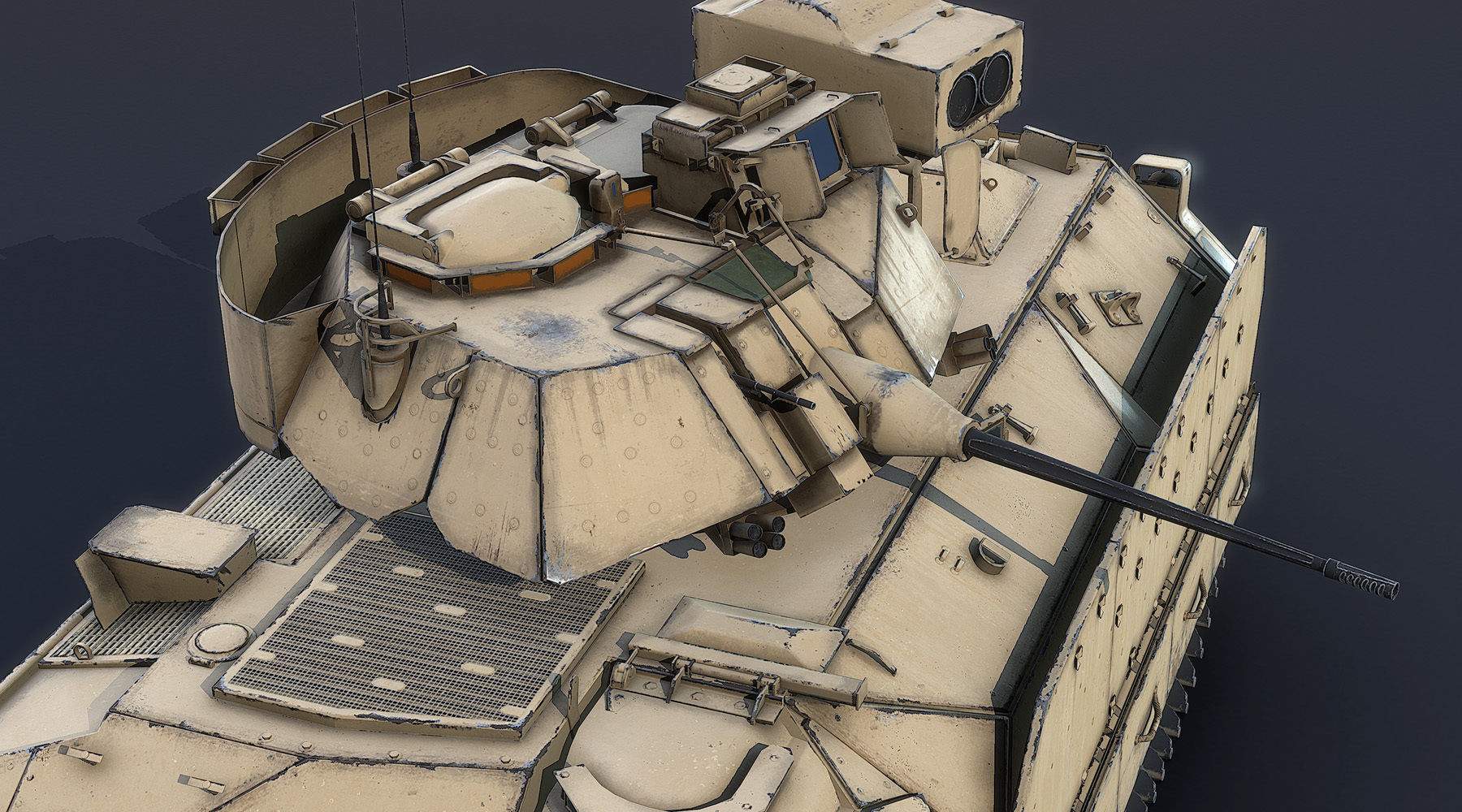 M2A2 Bradley Low-poly 3D model_8