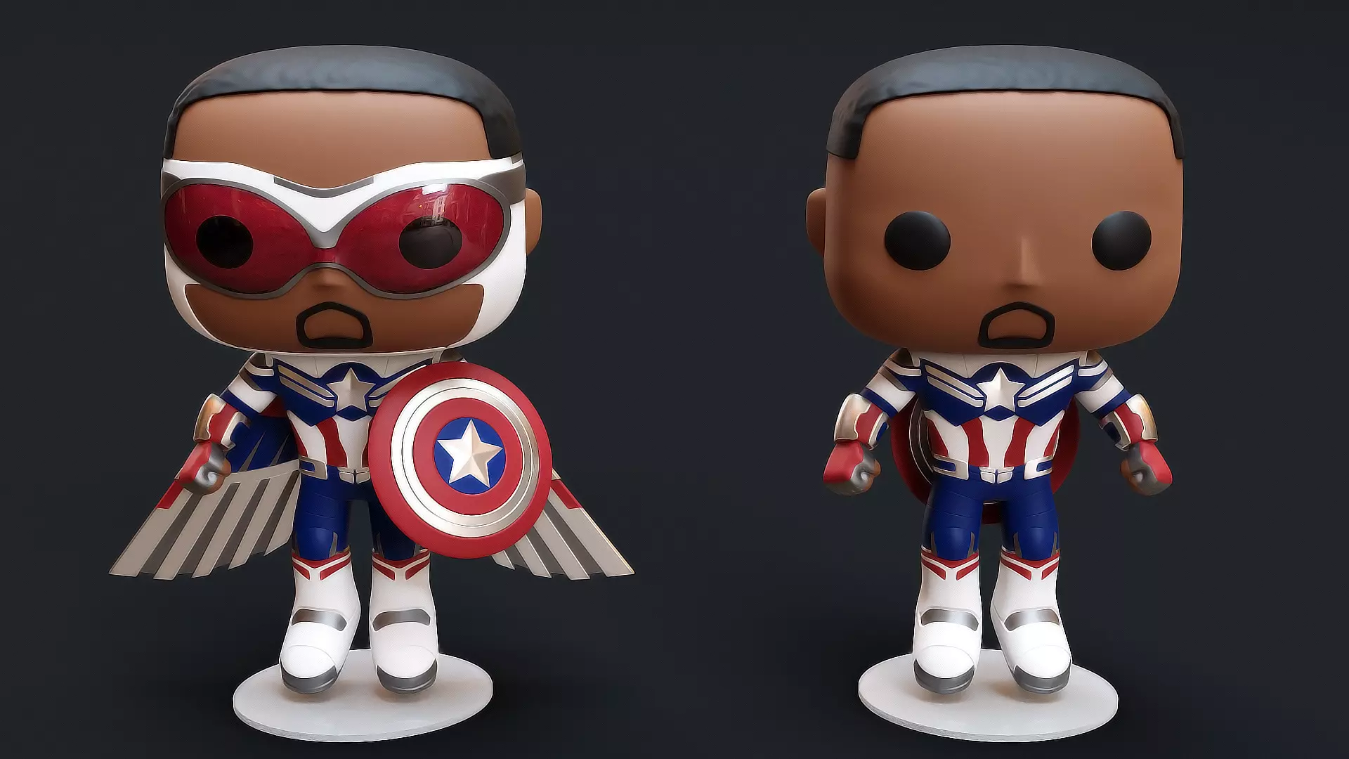 Funko Captain America Sam Wilson 3D model_0