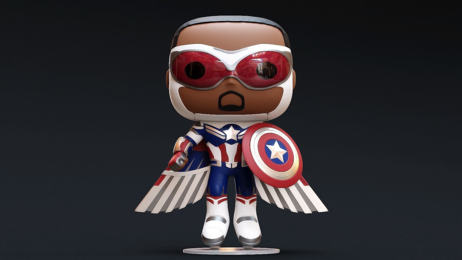 Funko Captain America Sam Wilson 3D model_4