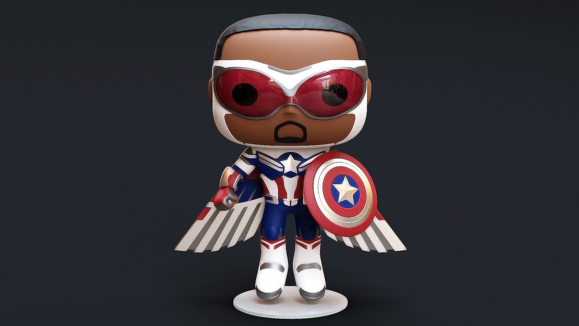 Funko Captain America Sam Wilson 3D model_3