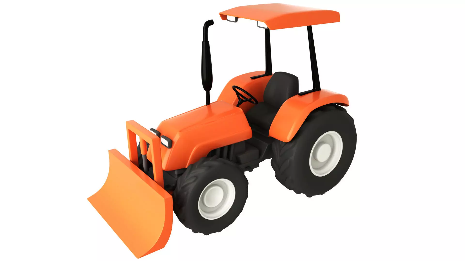 Cartoon Tractor  3D model_0