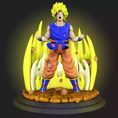 Goku super saiyjin - Dragon Ball Z 3D print model