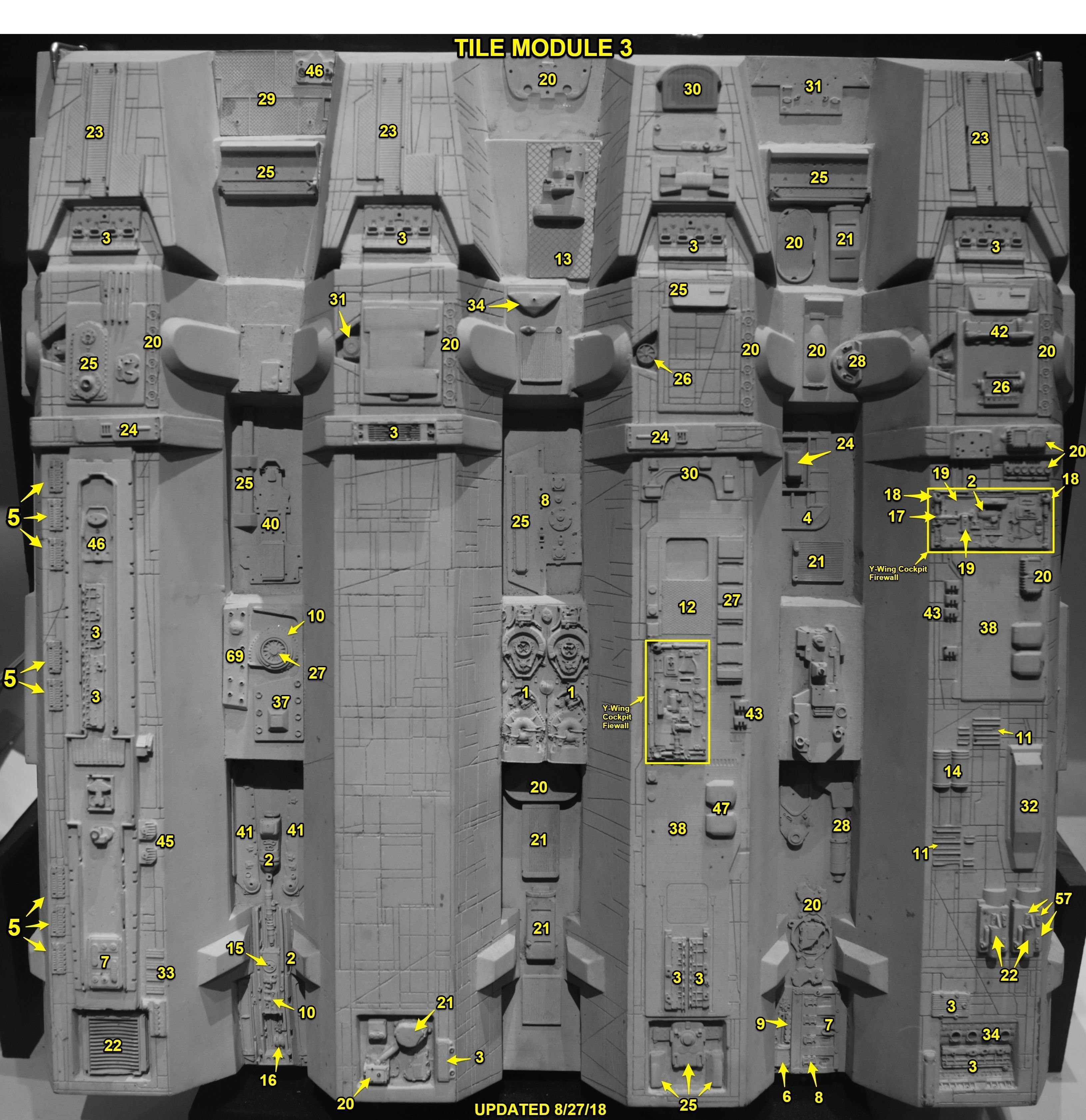 Death Star Tile Type G Free 3D print model_12