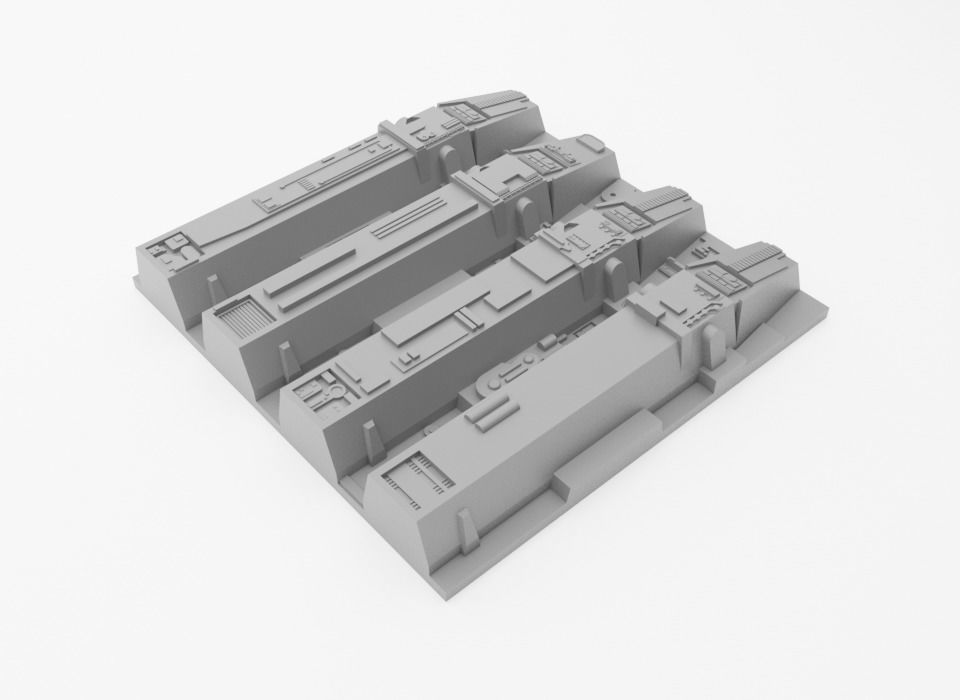 Death Star Tile Type G Free 3D print model_3