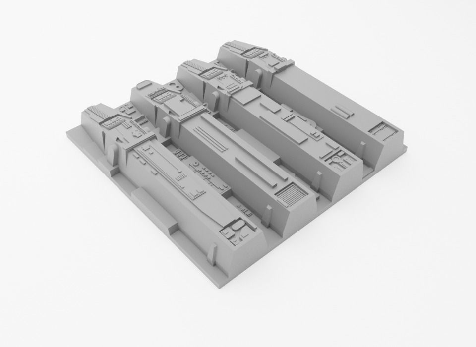 Death Star Tile Type G Free 3D print model_6