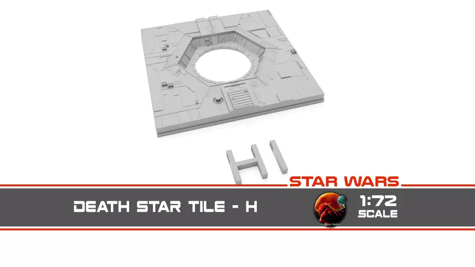 Death Star Tile Type H Free 3D print model_0