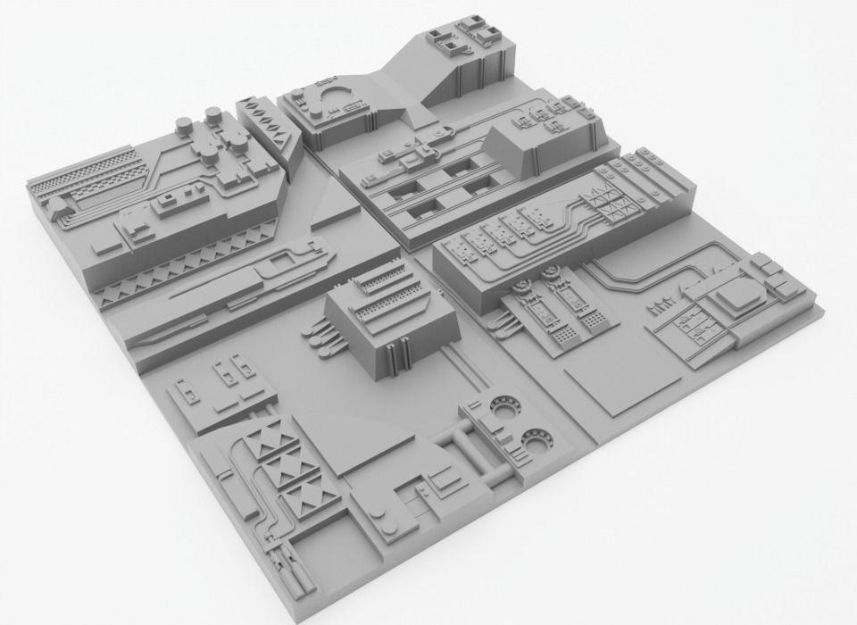 Death Star Tile Type I Free 3D print model_4
