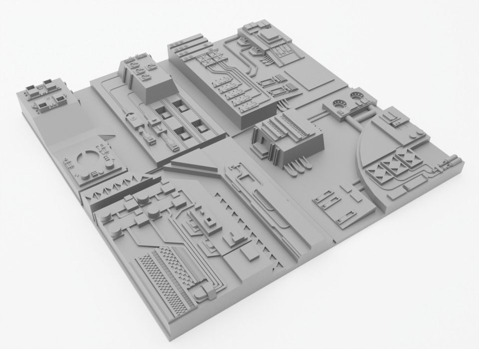 Death Star Tile Type I Free 3D print model_5