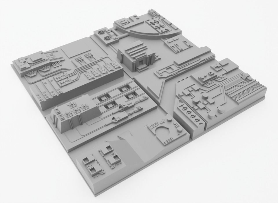 Death Star Tile Type I Free 3D print model_6