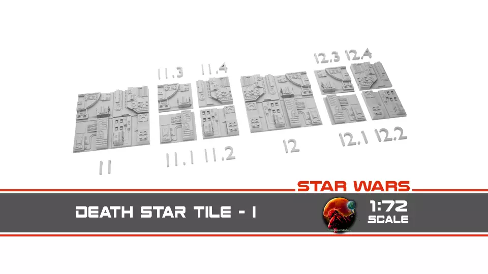 Death Star Tile Type I Free 3D print model_0