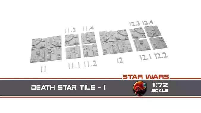 Death Star Tile Type I Free 3D print model