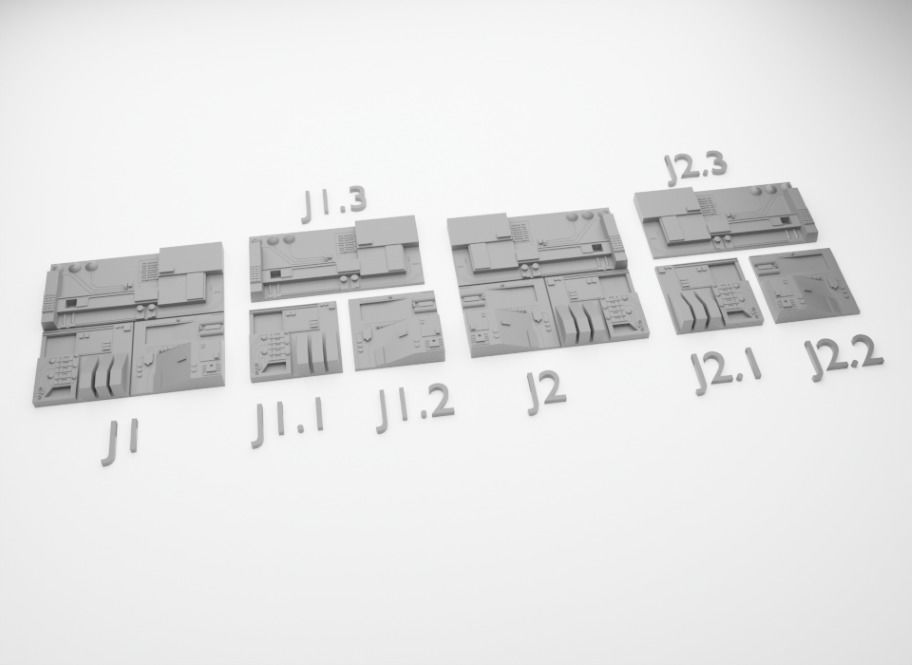 Death Star Tile Type J Free 3D print model_2