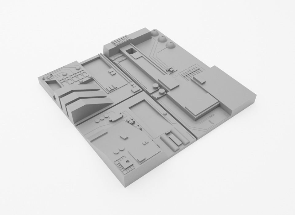 Death Star Tile Type J Free 3D print model_5