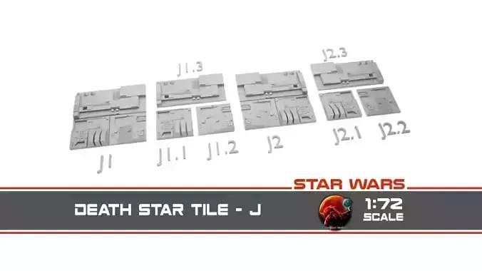 Death Star Tile Type J Free 3D print model