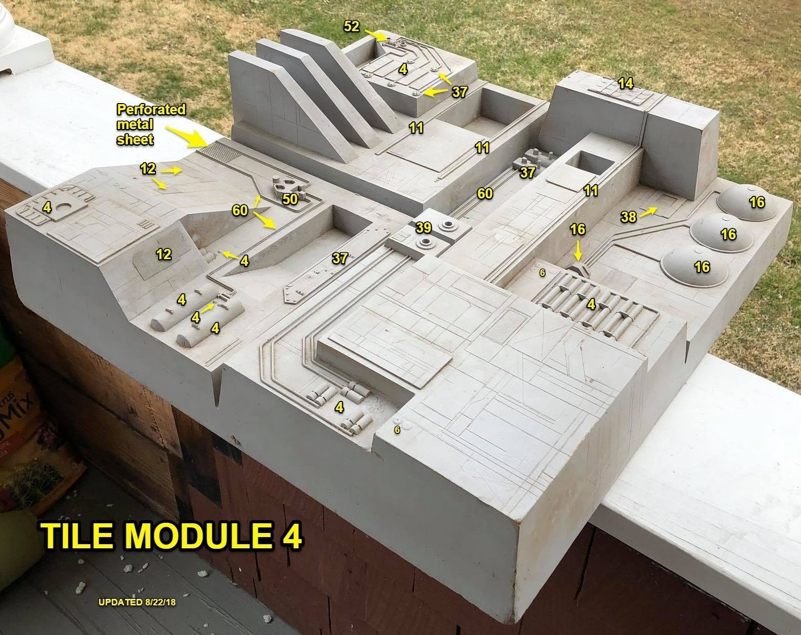 Death Star Tile Type J Free 3D print model_12