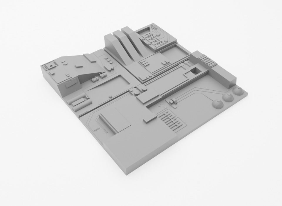 Death Star Tile Type J Free 3D print model_6