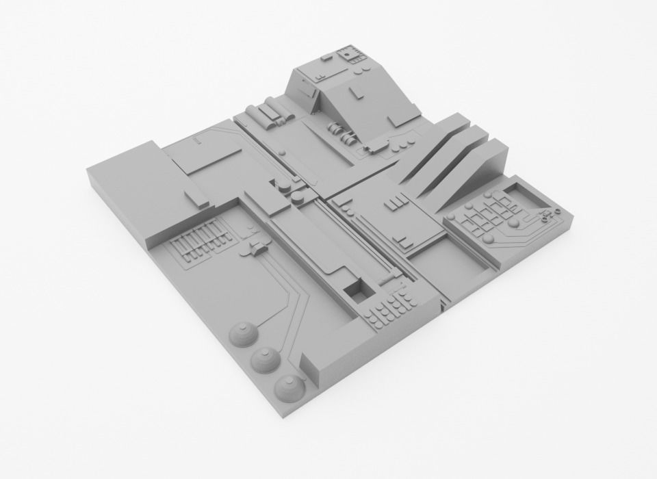 Death Star Tile Type J Free 3D print model_4