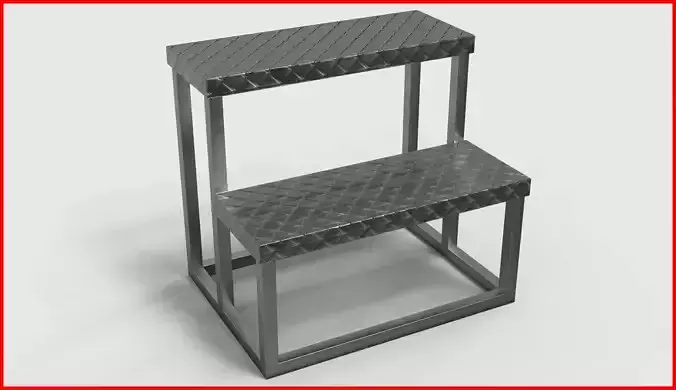 Ladder metal step stool