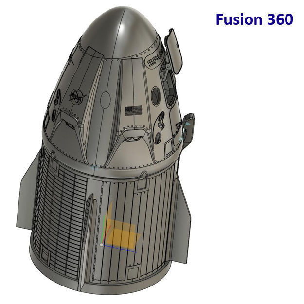 Crew Dragon Endeavor 3D print model_2