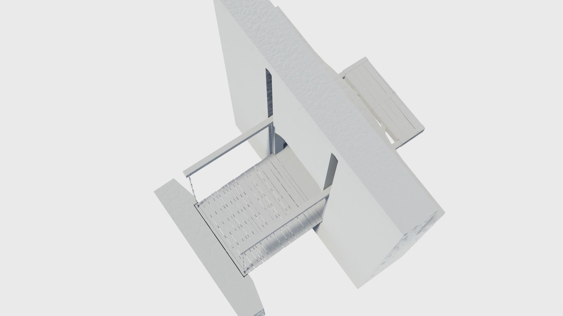 Medieval drawbridge gate with animation Low-poly 3D model_14