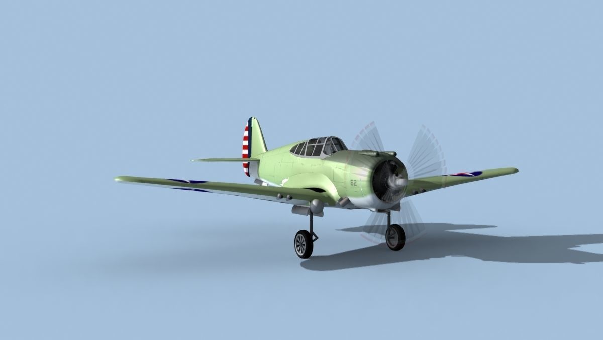 Curtiss P-36C Hawk V06 USAAF 3D model_2