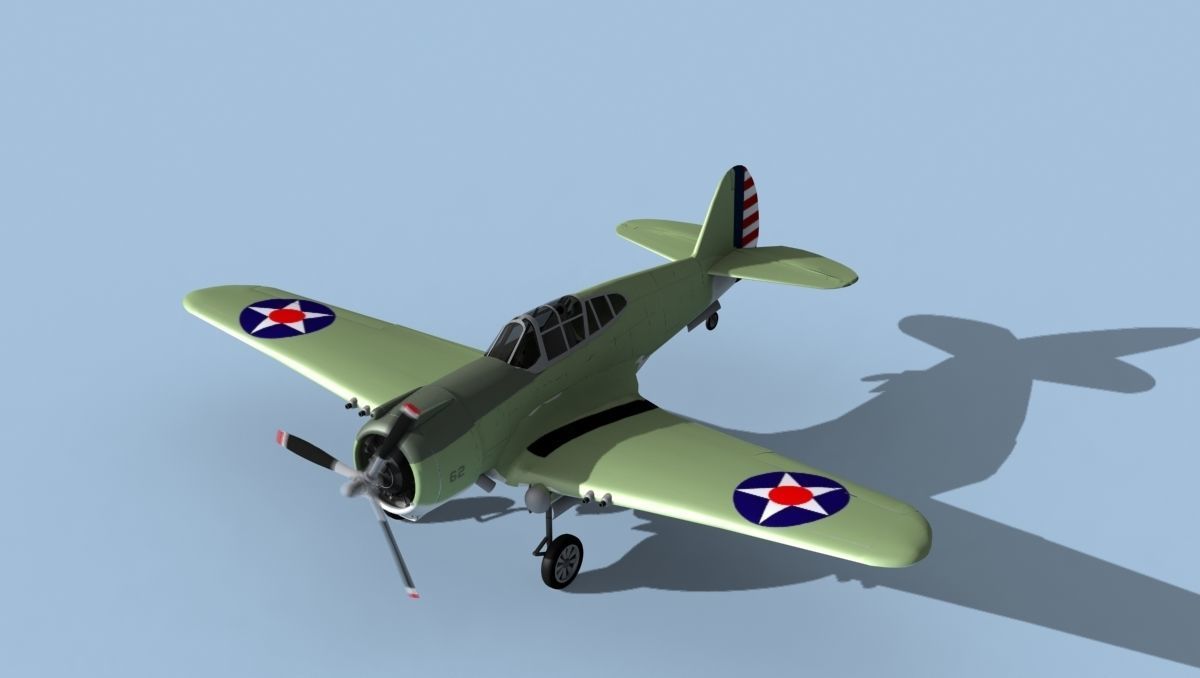 Curtiss P-36C Hawk V06 USAAF 3D model_10