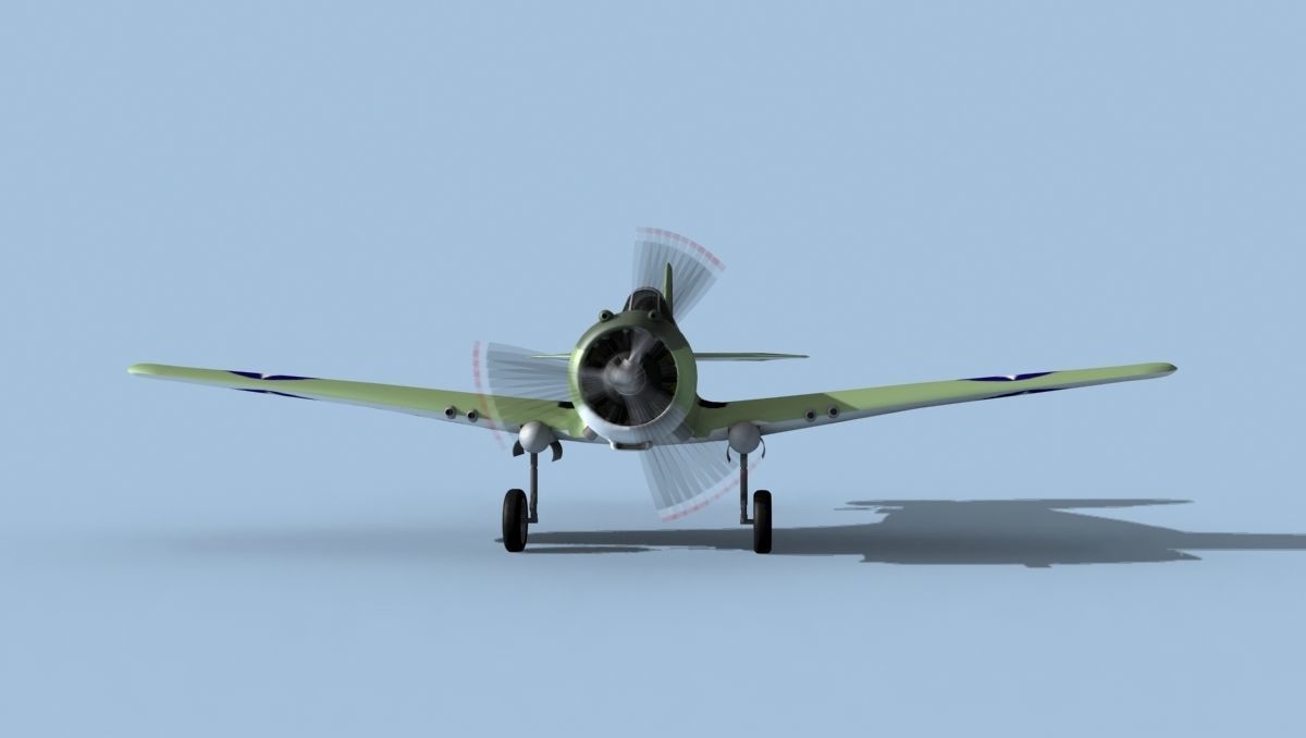 Curtiss P-36C Hawk V06 USAAF 3D model_1