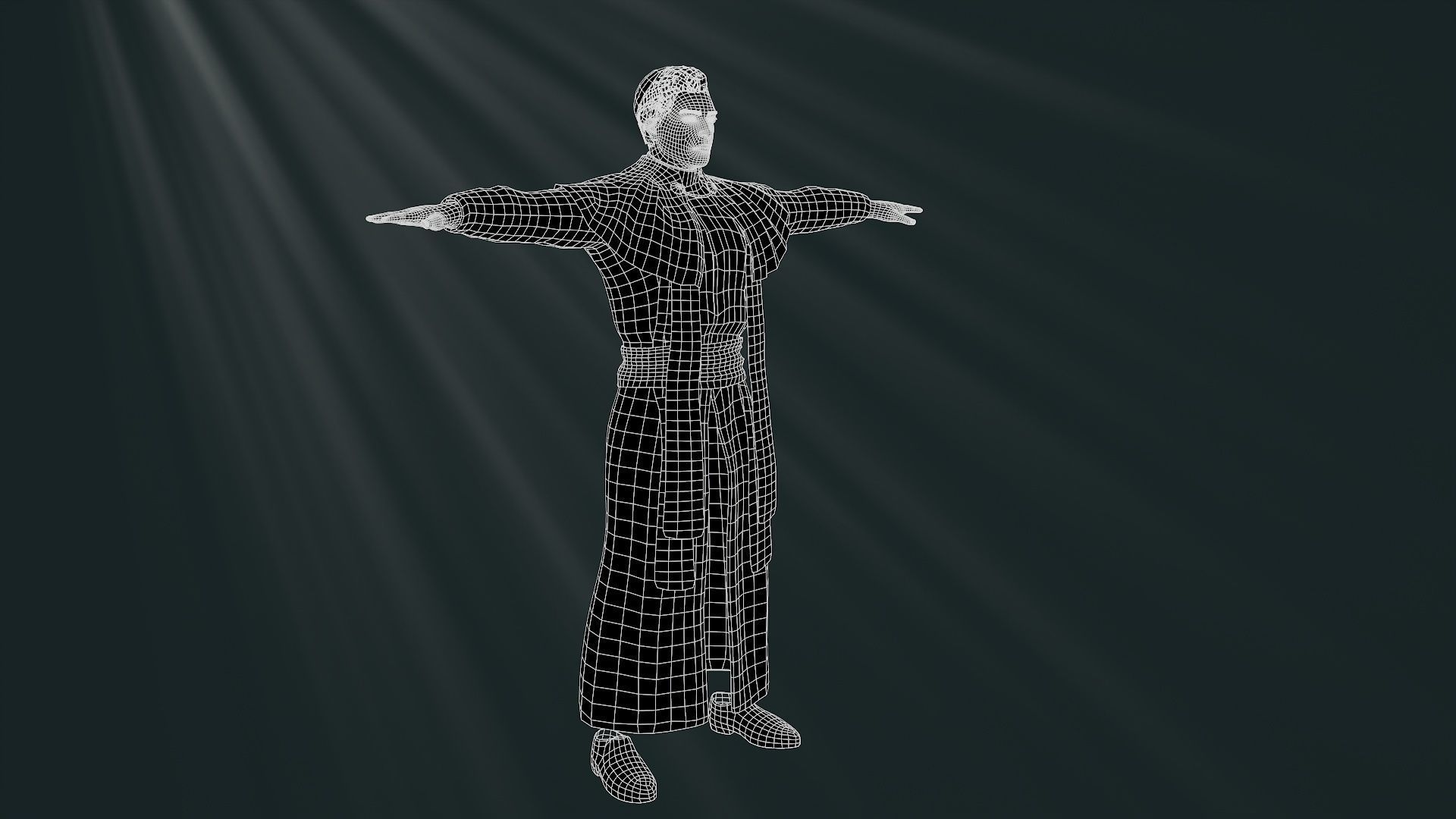 Priest Low-poly 3D model_64