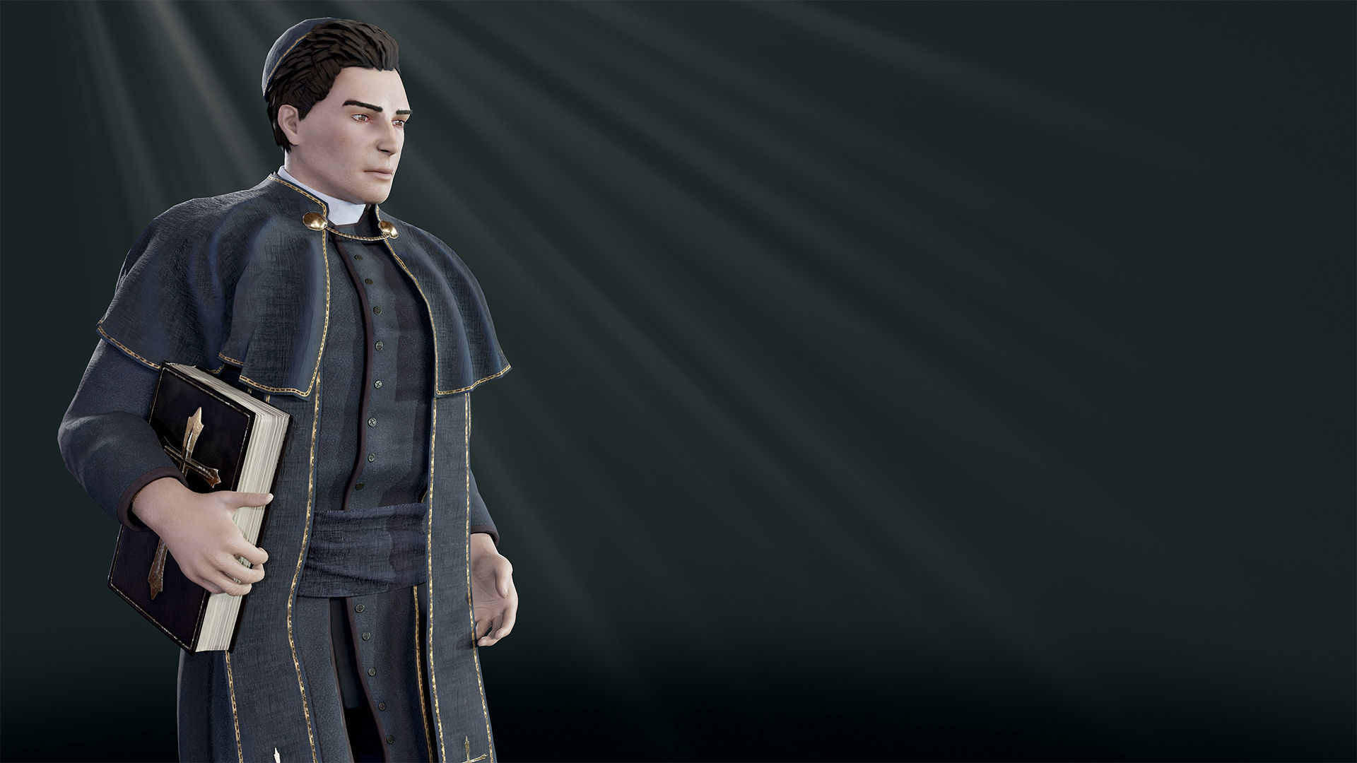Priest Low-poly 3D model_16