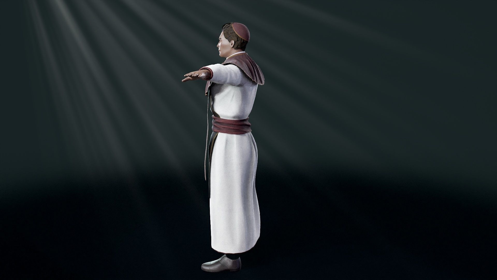 Priest Low-poly 3D model_60