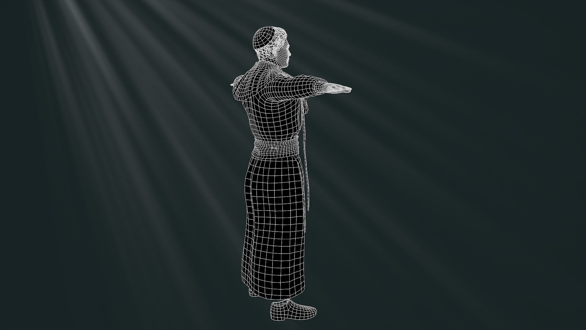 Priest Low-poly 3D model_66