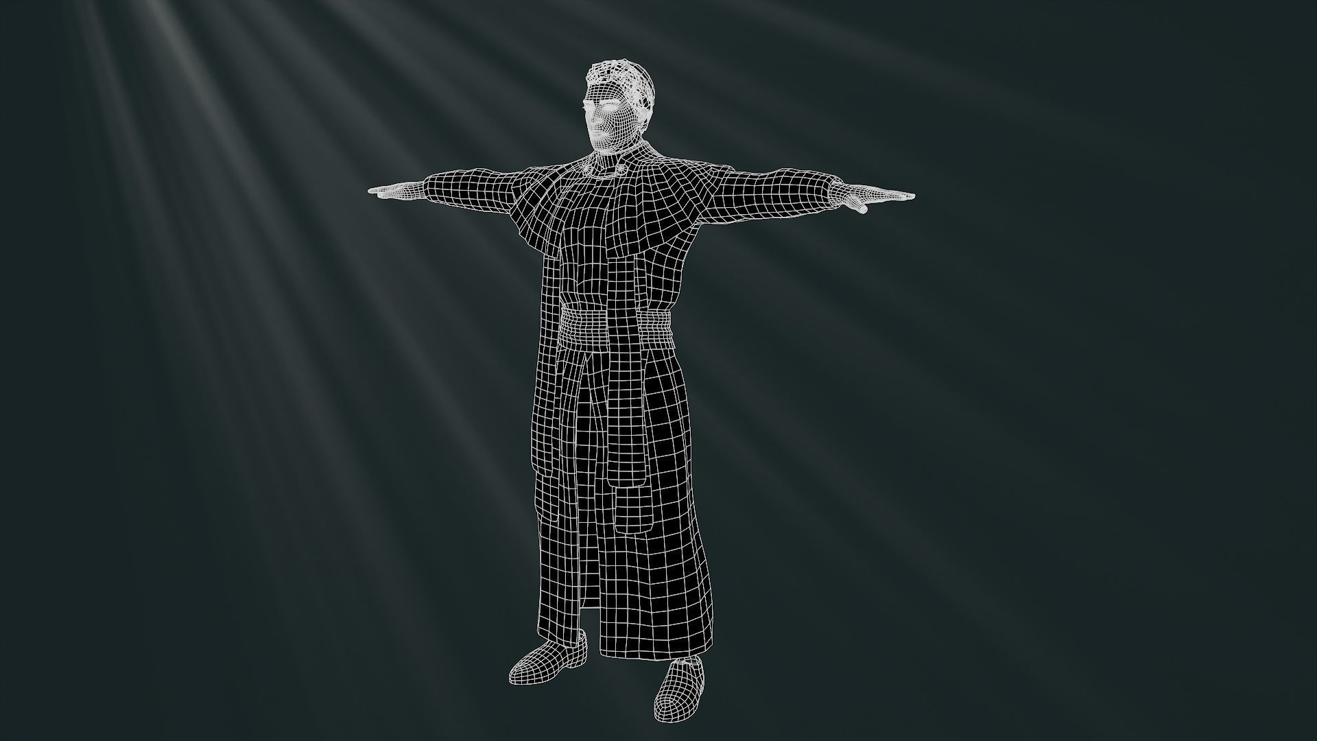 Priest Low-poly 3D model_72