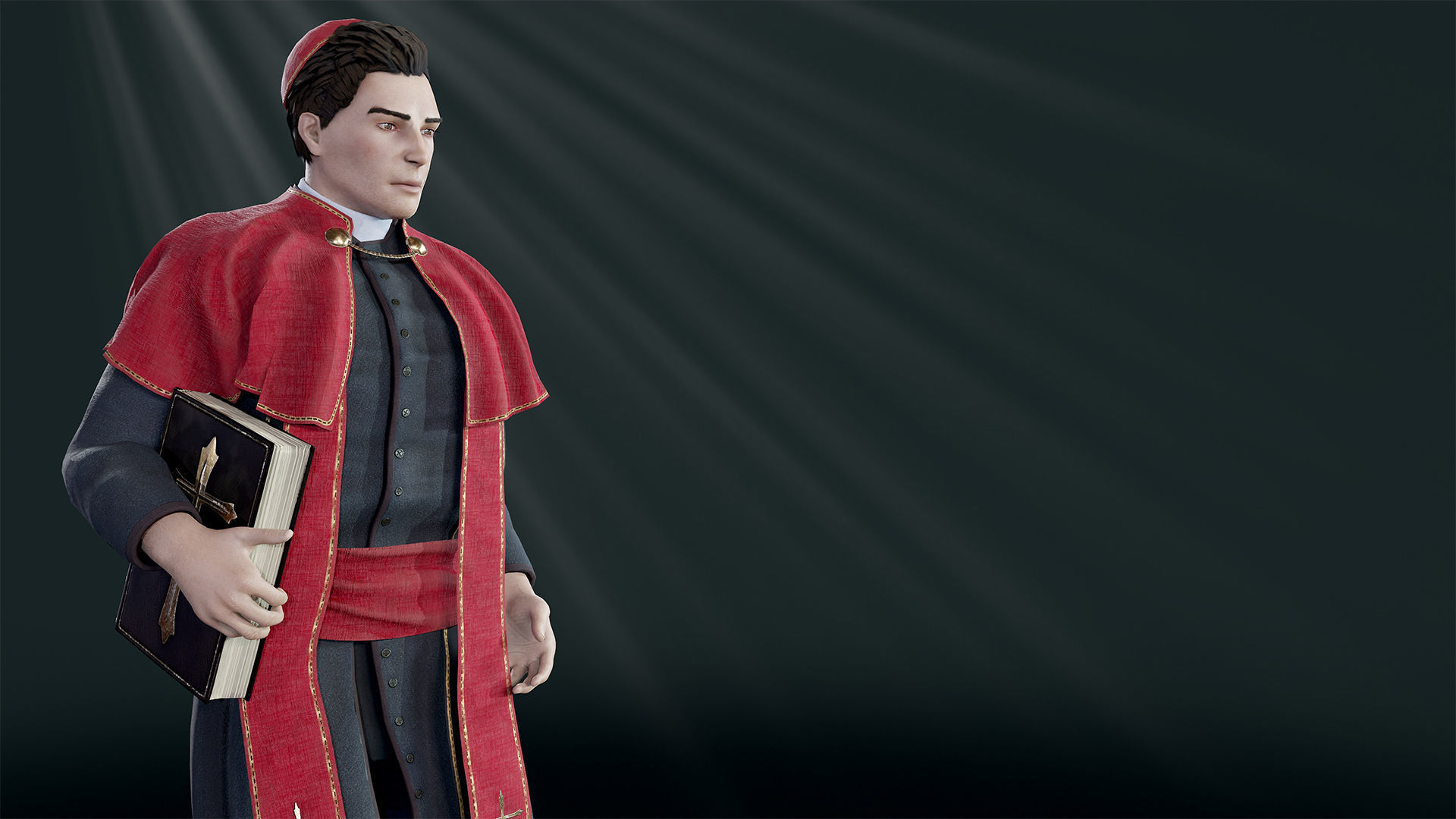 Priest Low-poly 3D model_20