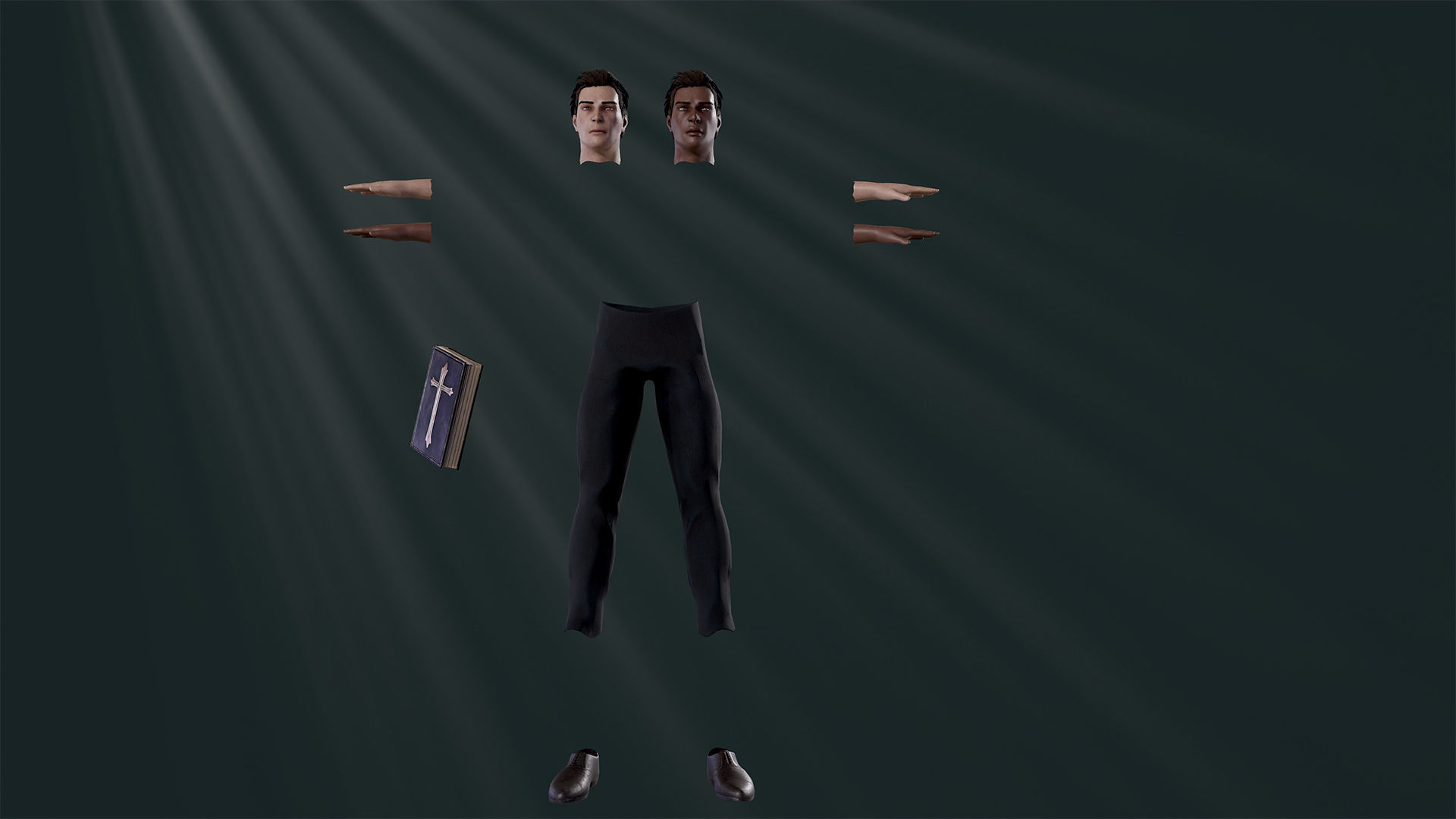 Priest Low-poly 3D model_25