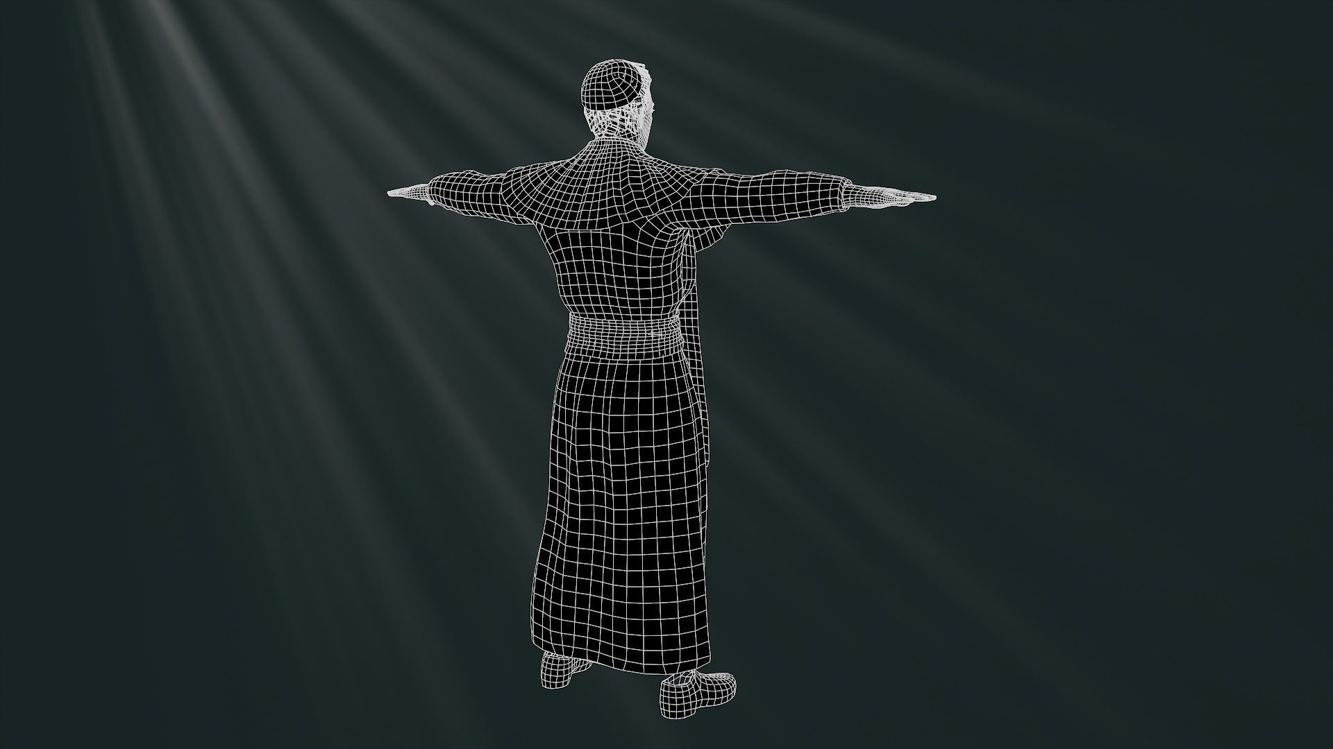 Priest Low-poly 3D model_67