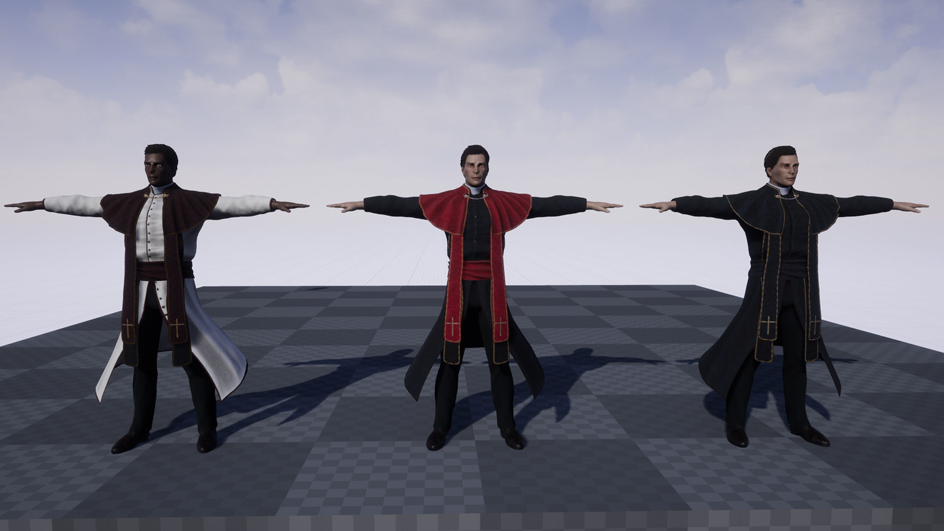 Priest Low-poly 3D model_29