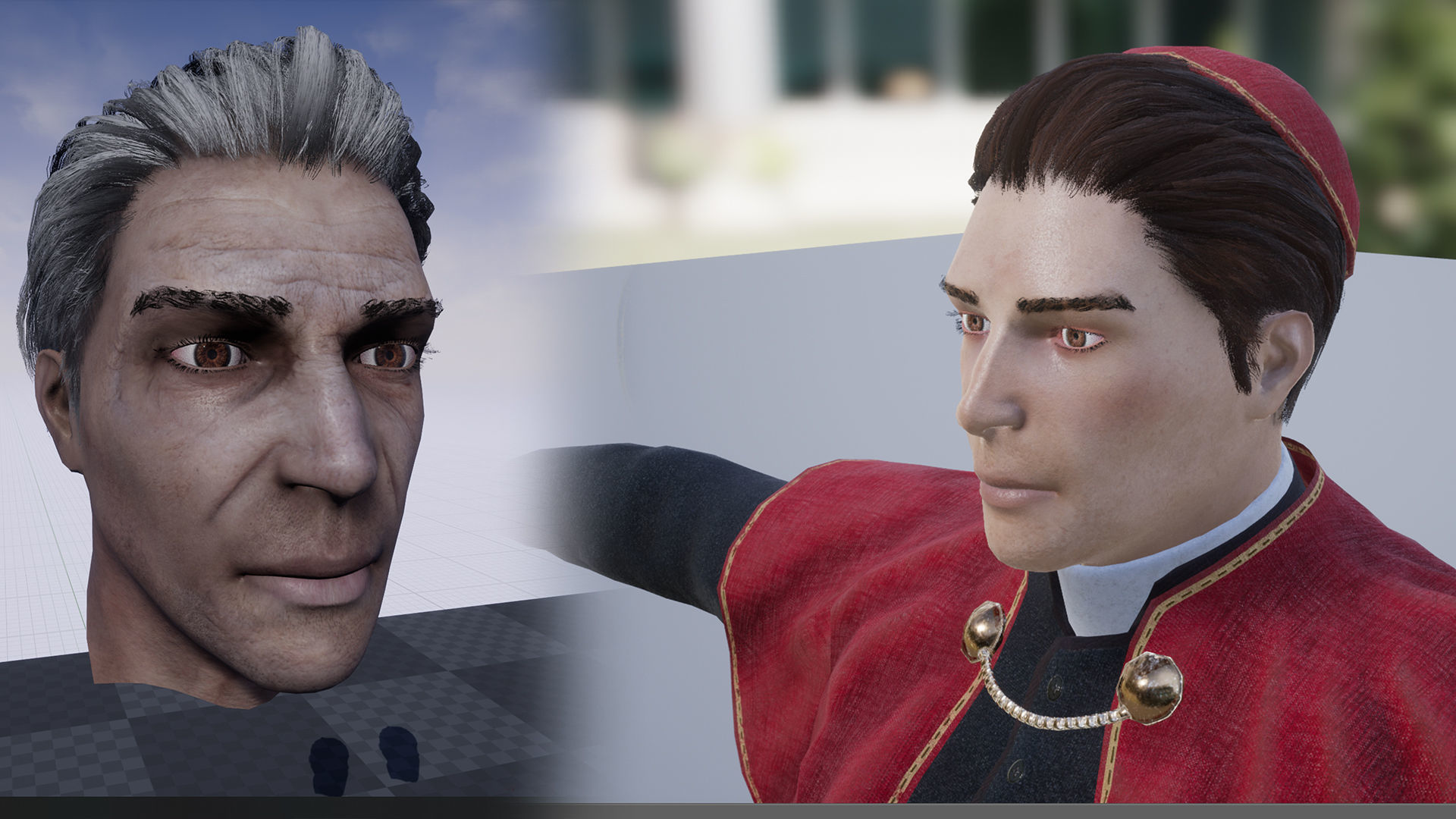 Priest Low-poly 3D model_5