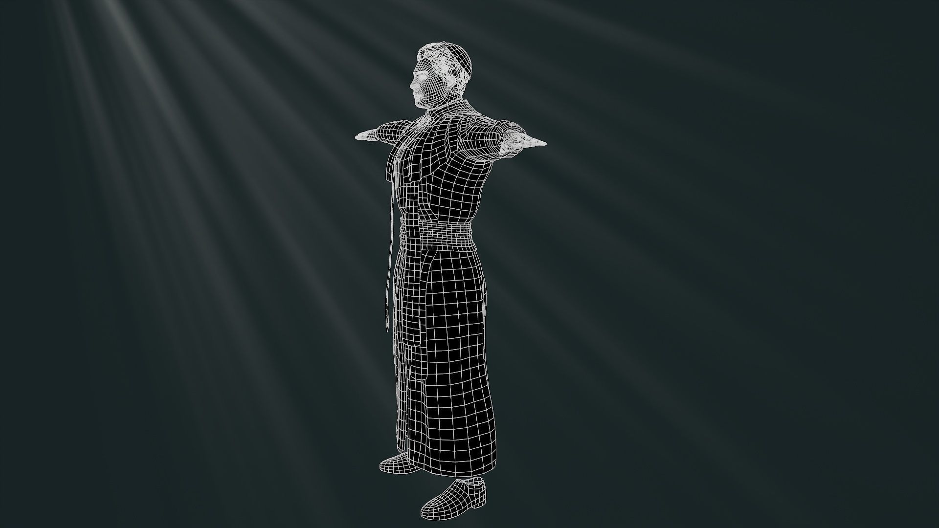 Priest Low-poly 3D model_71