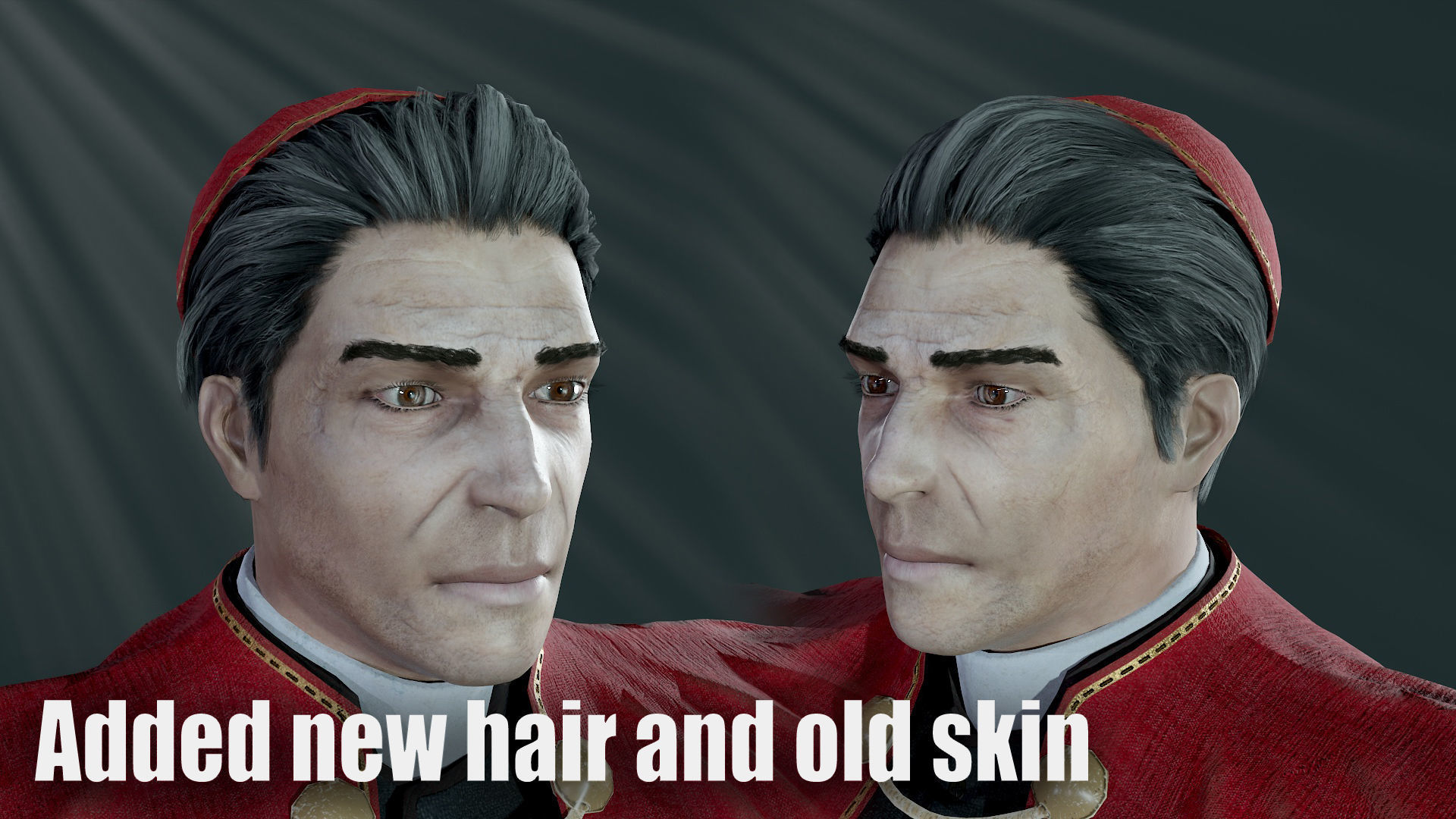 Priest Low-poly 3D model_4