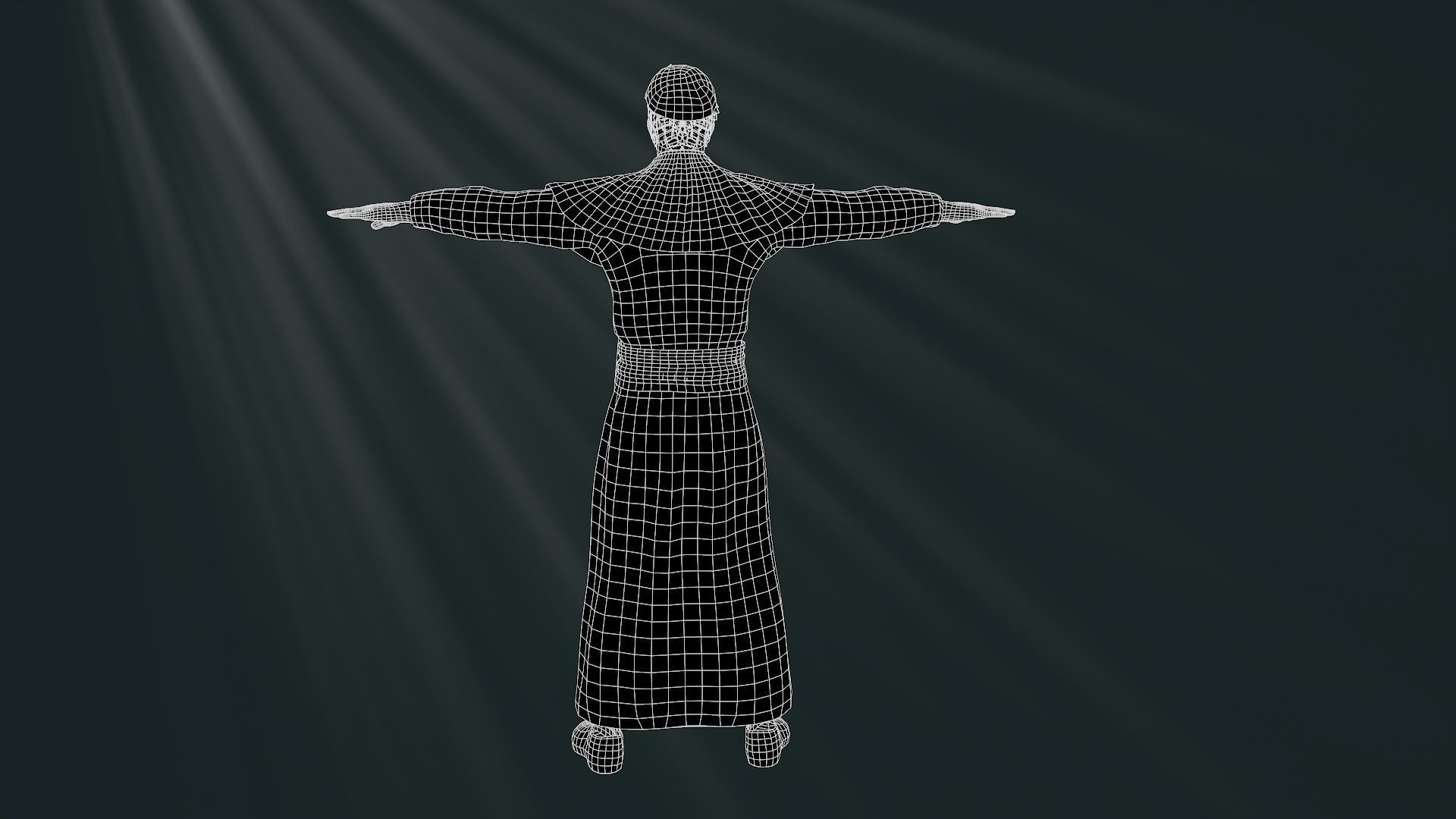 Priest Low-poly 3D model_68