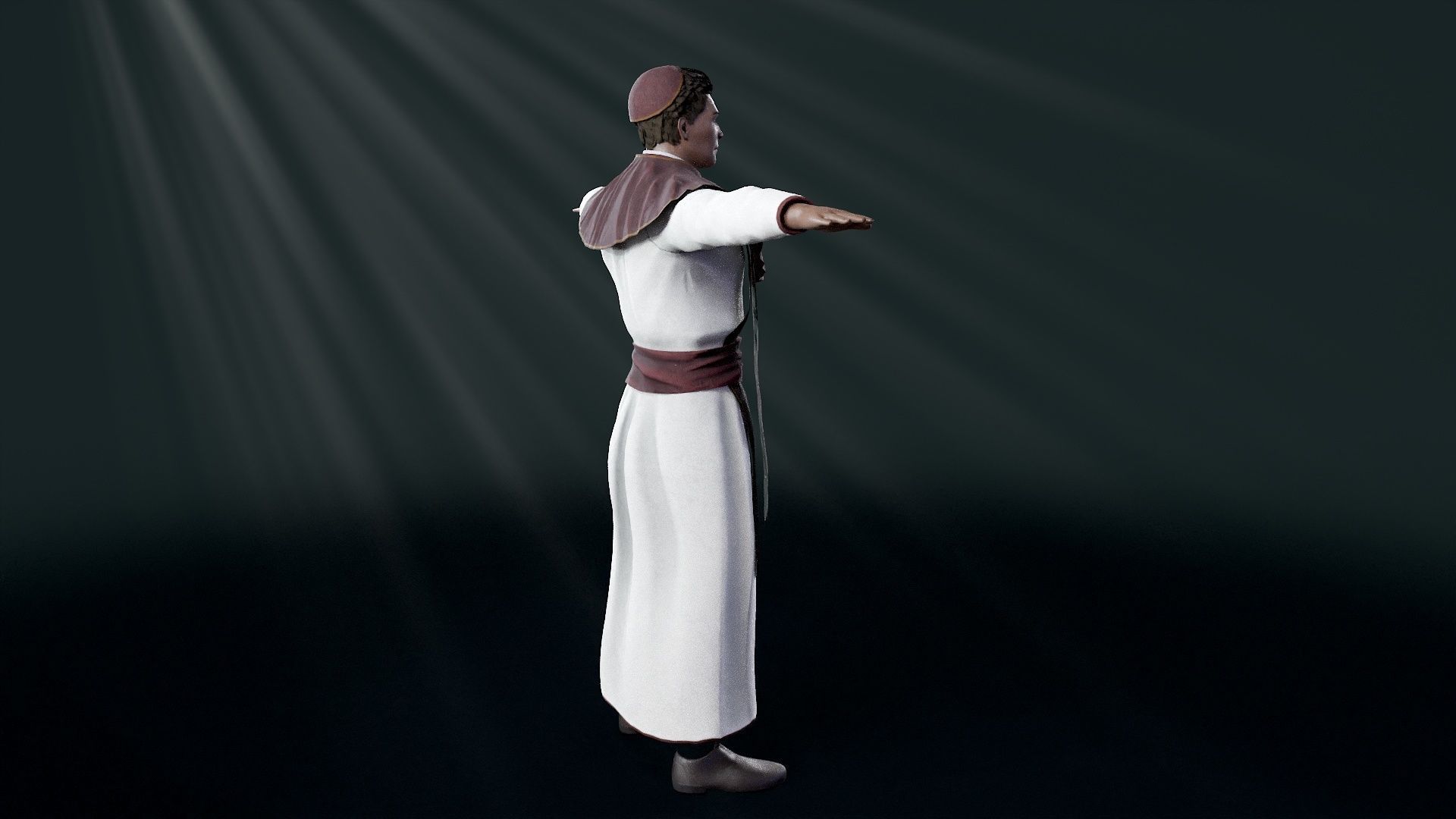 Priest Low-poly 3D model_56