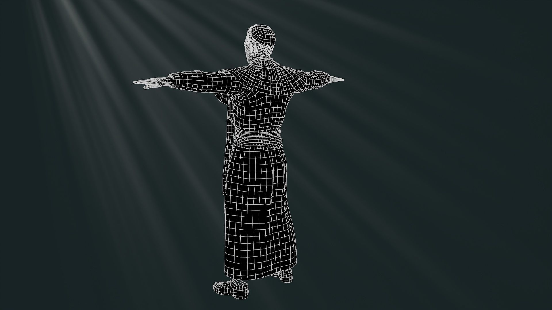 Priest Low-poly 3D model_69