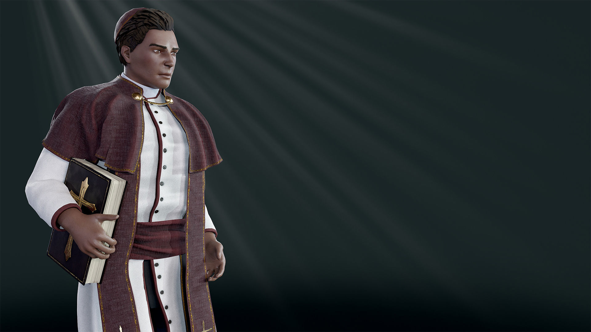 Priest Low-poly 3D model_11