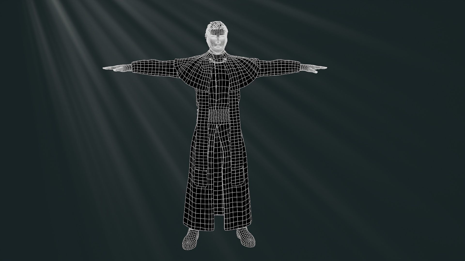 Priest Low-poly 3D model_63
