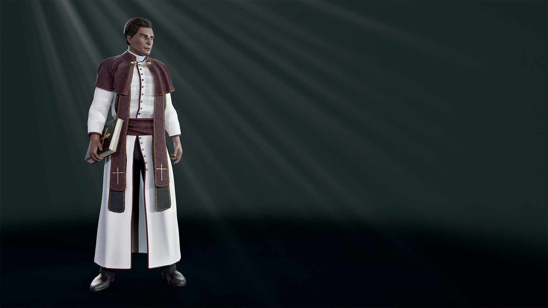 Priest Low-poly 3D model_19