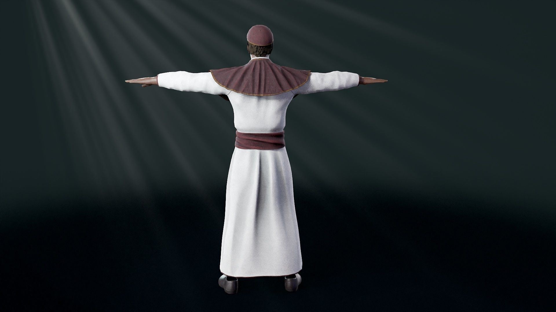 Priest Low-poly 3D model_58