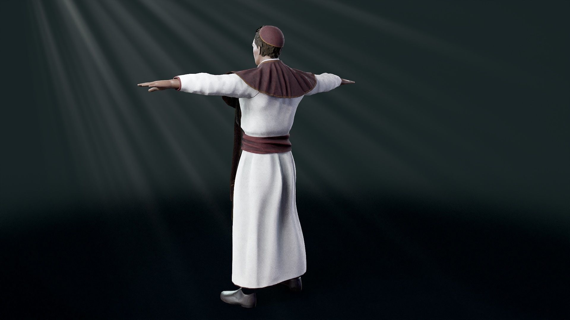 Priest Low-poly 3D model_59