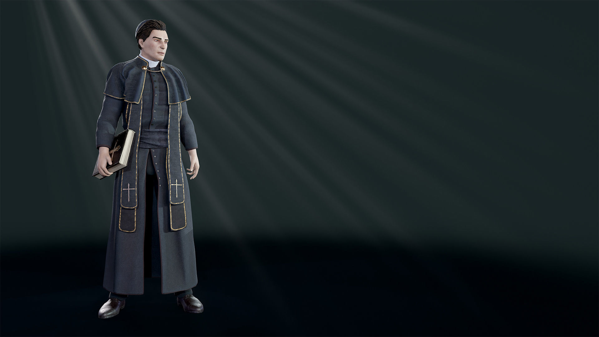 Priest Low-poly 3D model_17